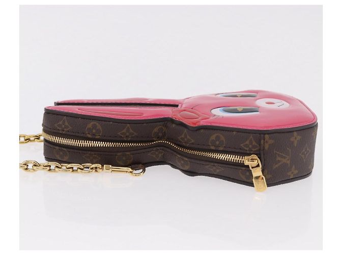 LOUIS VUITTON Monogram Wallet On Chain Rabbit Bag Rose M11452 LV Auth 184890SM Marrom Monograma - vista 4