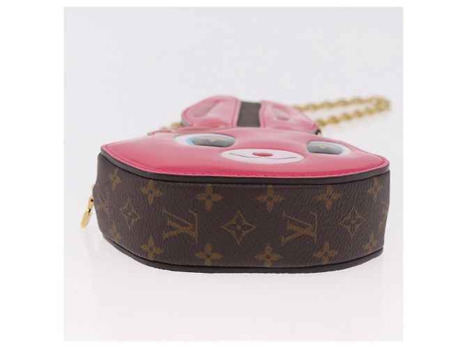 LOUIS VUITTON Monogram Wallet On Chain Rabbit Bag Rose M11452 LV Auth 184890SM Marrom Monograma - vista 5