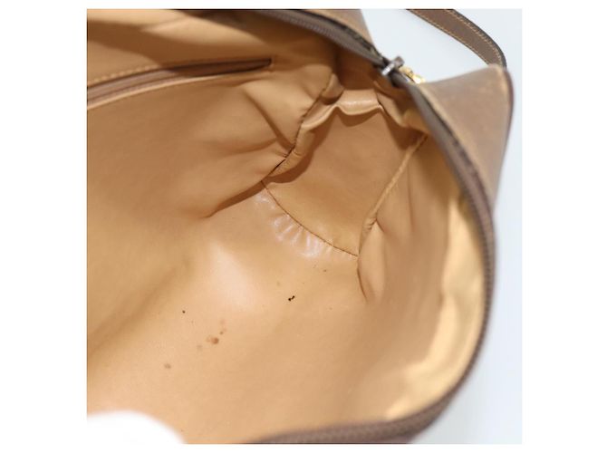 Borsa GUCCI GG Supreme Web Sherry Line PVC Beige Oro 001 56 6472 Auth 185031 D'oro - vista 19
