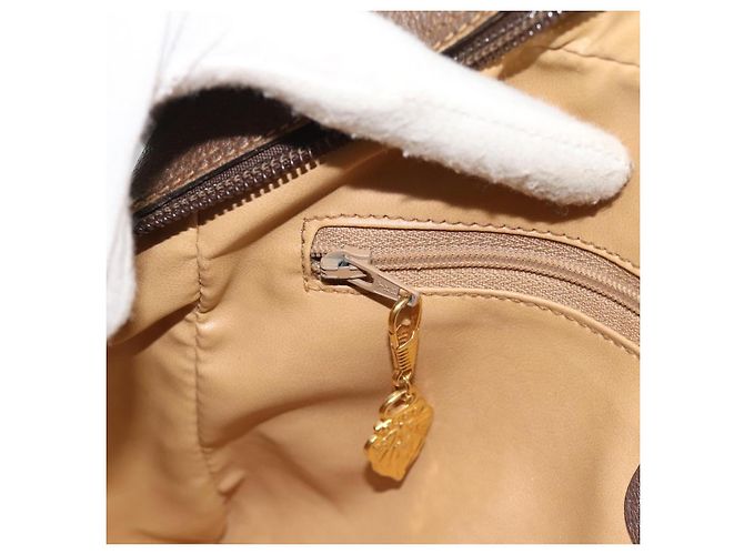 Borsa GUCCI GG Supreme Web Sherry Line PVC Beige Oro 001 56 6472 Auth 185031 D'oro - vista 21