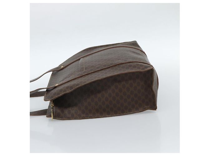 Céline Borsa Tote CELINE Macadam in tela PVC e pelle Marrone Oro Auth BA13283 D'oro - vista 3