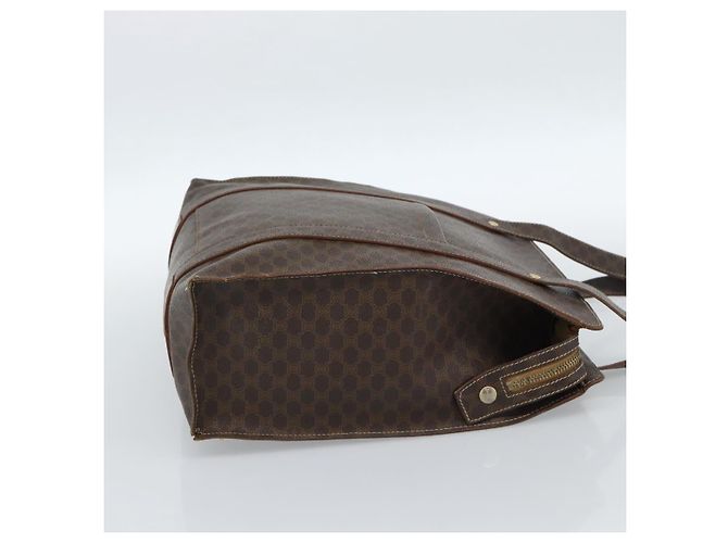 Céline Borsa Tote CELINE Macadam in tela PVC e pelle Marrone Oro Auth BA13283 D'oro - vista 4