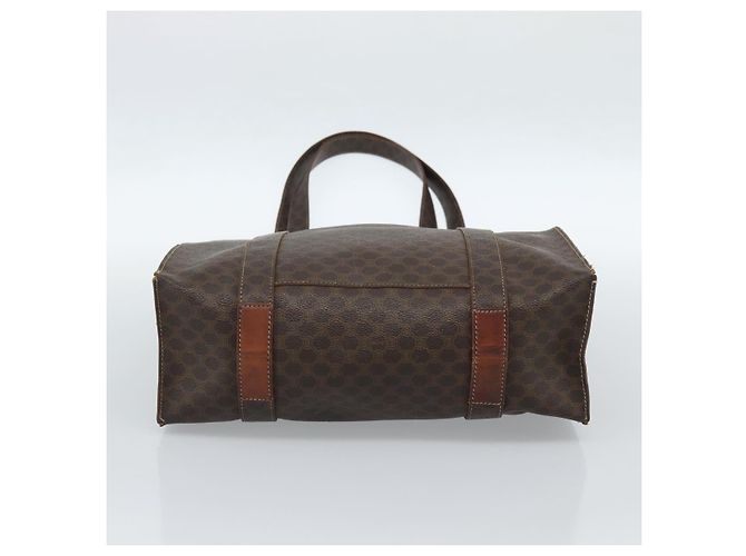Céline Borsa Tote CELINE Macadam in tela PVC e pelle Marrone Oro Auth BA13283 D'oro - vista 5