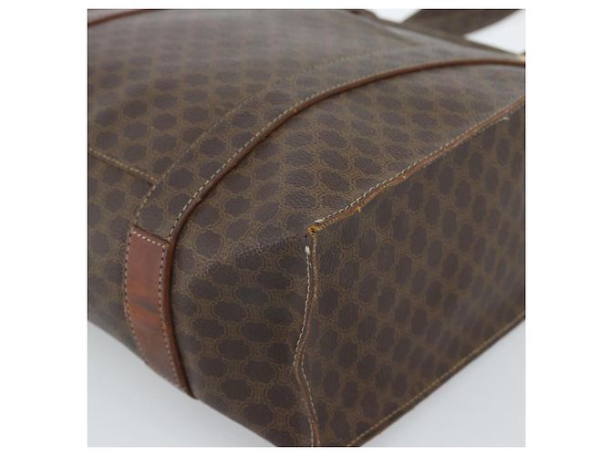 Céline Borsa Tote CELINE Macadam in tela PVC e pelle Marrone Oro Auth BA13283 D'oro - vista 9