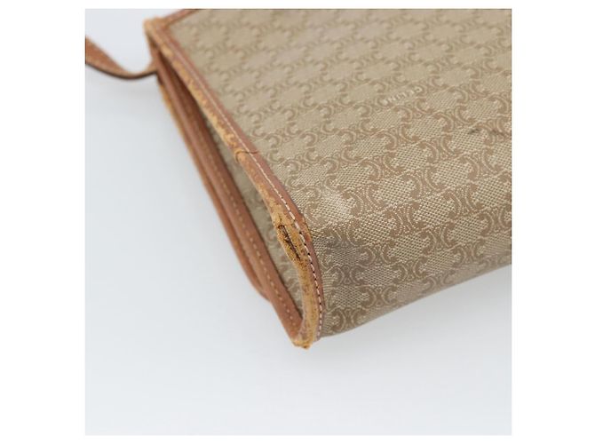 Céline Borsa a tracolla CELINE Macadam Canvas PVC Beige Oro Auth BA13377 D'oro - vista 17