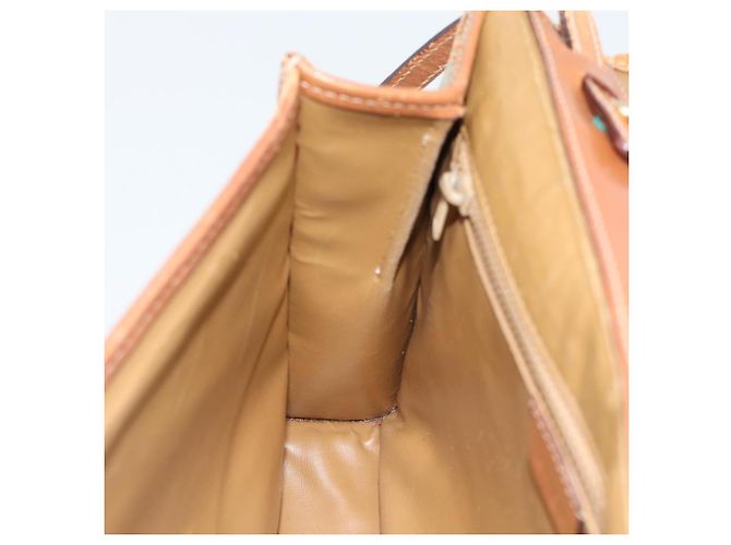Céline Borsa a tracolla CELINE Macadam Canvas PVC Beige Oro Auth BA13377 D'oro - vista 21