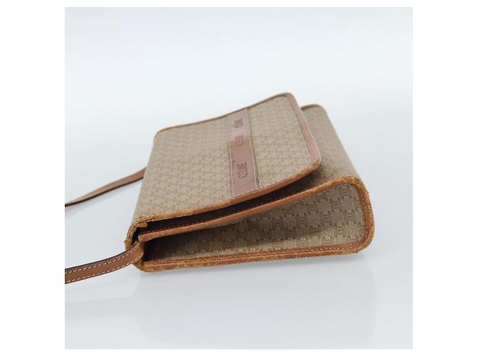 Céline Borsa a tracolla CELINE Macadam Canvas PVC Beige Oro Auth BA13377 D'oro - vista 3
