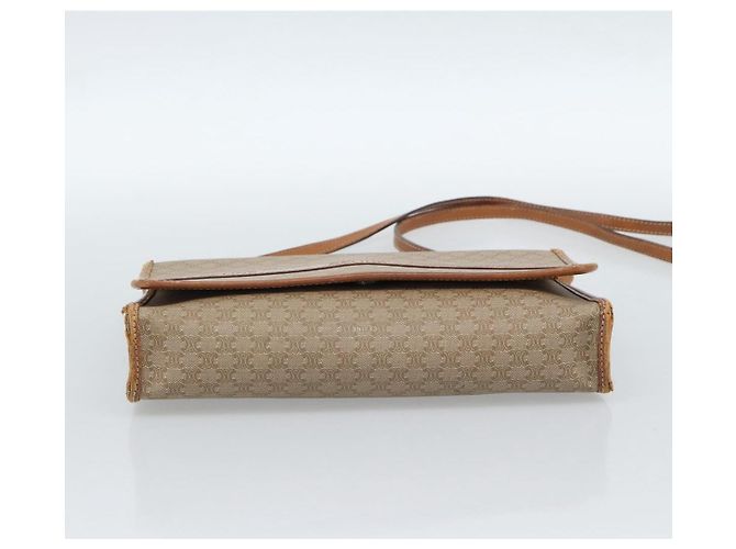 Céline Borsa a tracolla CELINE Macadam Canvas PVC Beige Oro Auth BA13377 D'oro - vista 5