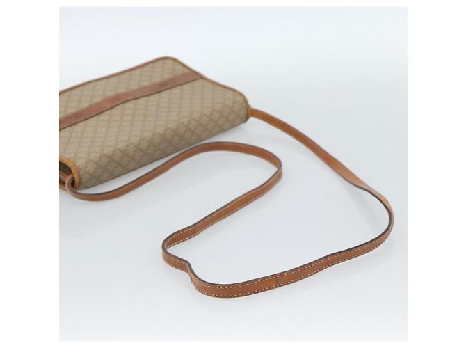 Céline Borsa a tracolla CELINE Macadam Canvas PVC Beige Oro Auth BA13377 D'oro - vista 7