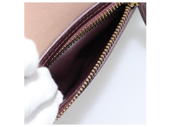 Céline Borsa CELINE Luggage Micro Shopper in Pelle Bordeaux Oro Autentica 185495A D'oro Bordò - vista 11