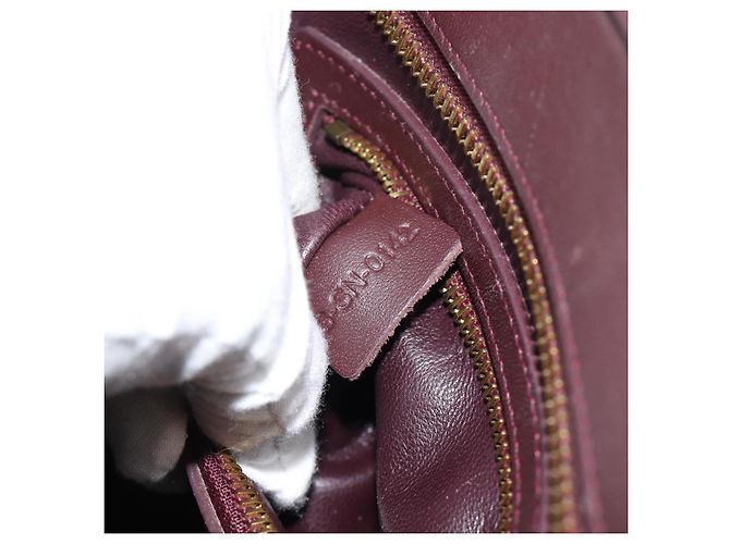 Céline Borsa CELINE Luggage Micro Shopper in Pelle Bordeaux Oro Autentica 185495A D'oro Bordò - vista 12