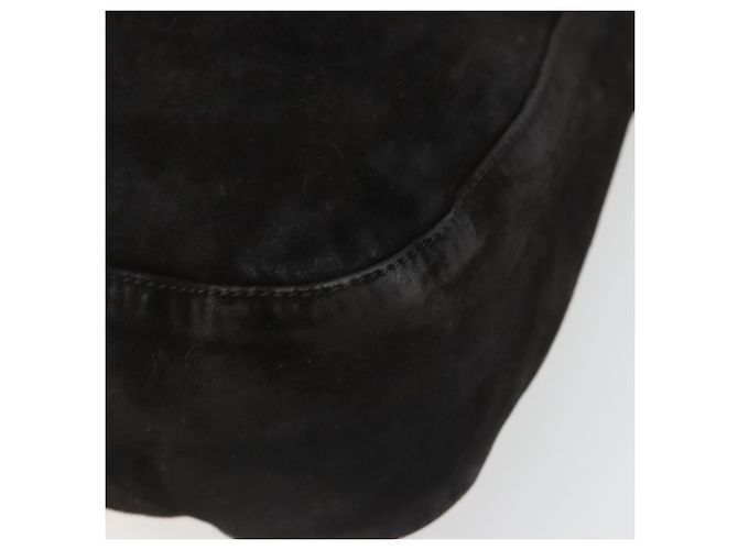 Borsa a tracolla FENDI Mamma Baguette in scamosciato nero e oro Auth 185022 D'oro - vista 15