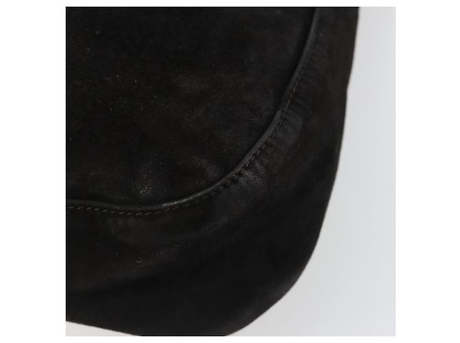 Borsa a tracolla FENDI Mamma Baguette in scamosciato nero e oro Auth 185022 D'oro - vista 17