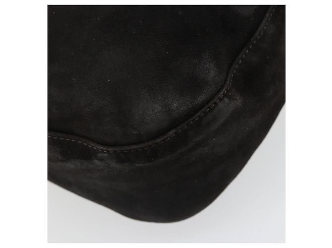 Borsa a tracolla FENDI Mamma Baguette in scamosciato nero e oro Auth 185022 D'oro - vista 18