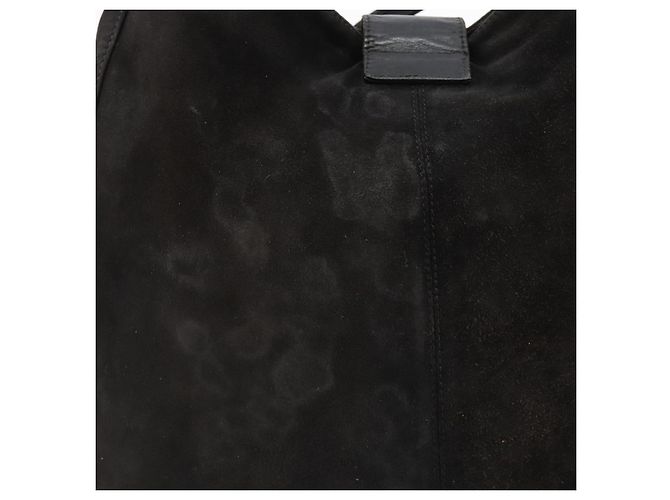 Borsa a tracolla FENDI Mamma Baguette in scamosciato nero e oro Auth 185022 D'oro - vista 3