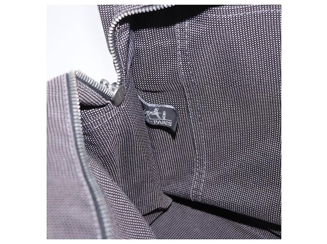 Hermès HERMES Her Line MM Handtasche Canvas Grau Silber Authentisch 184699 Braun - Ansicht 18