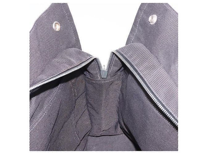 Hermès HERMES Her Line MM Handtasche Canvas Grau Silber Authentisch 184699 Braun - Ansicht 19