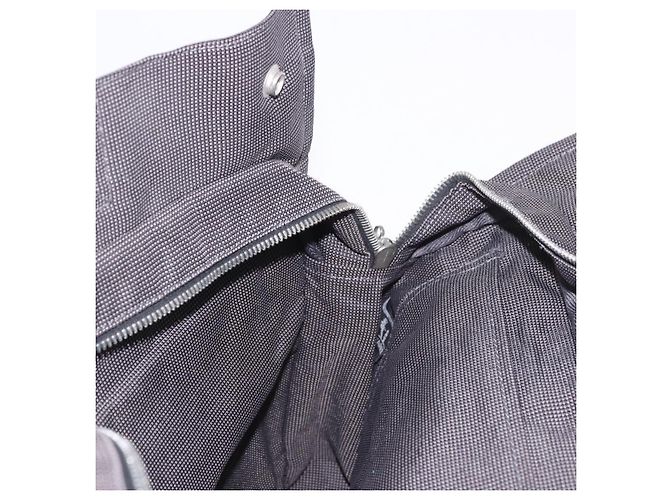 Hermès HERMES Her Line MM Handtasche Canvas Grau Silber Authentisch 184699 Braun - Ansicht 20