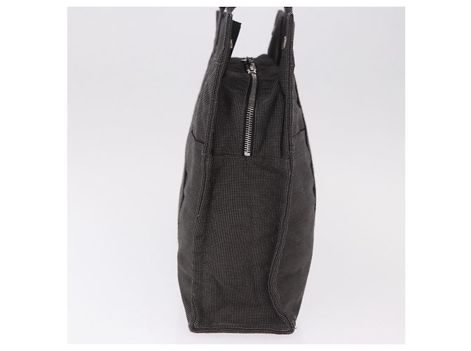 Hermès HERMES Her Line MM Handtasche Canvas Grau Silber Authentisch 184699 Braun - Ansicht 4