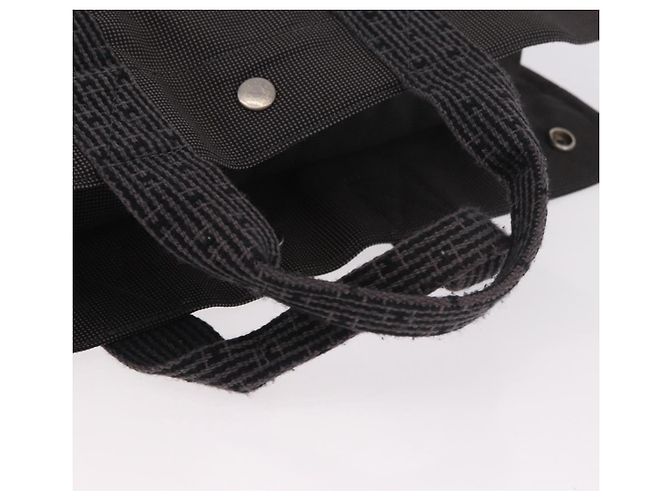 Hermès HERMES Her Line MM Handtasche Canvas Grau Silber Authentisch 184699 Braun - Ansicht 7