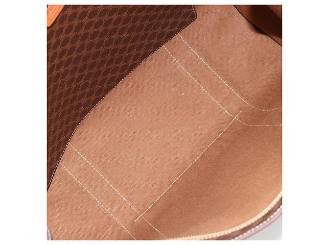 Céline CELINE Macadam Canvas Tote Bag PVC Leder Braun Gold Authentisch ep14781 Golden - Ansicht 11