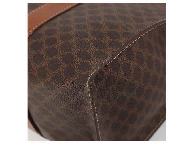 Céline CELINE Macadam Canvas Tote Bag PVC Leder Braun Gold Authentisch ep14781 Golden - Ansicht 15