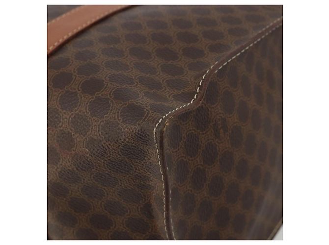 Céline CELINE Macadam Canvas Tote Bag PVC Leder Braun Gold Authentisch ep14781 Golden - Ansicht 17