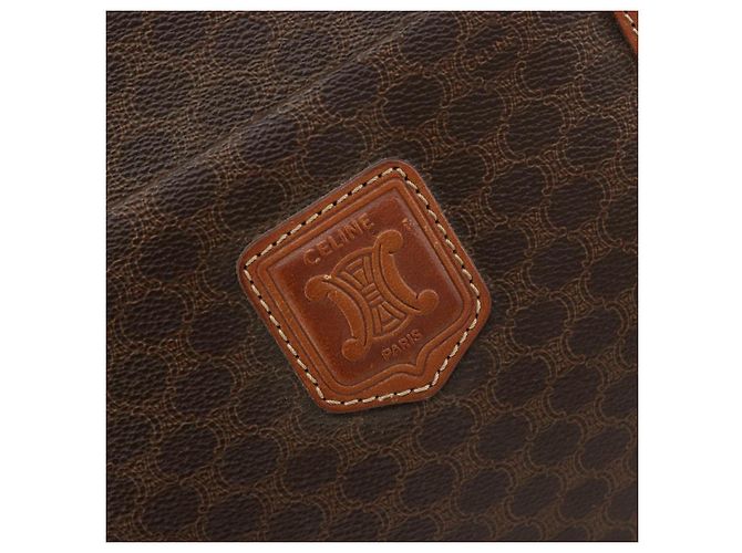 Céline CELINE Macadam Canvas Tote Bag PVC Leder Braun Gold Authentisch ep14781 Golden - Ansicht 18