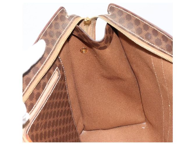 Céline CELINE Macadam Canvas Tote Bag PVC Leder Braun Gold Authentisch ep14781 Golden - Ansicht 20