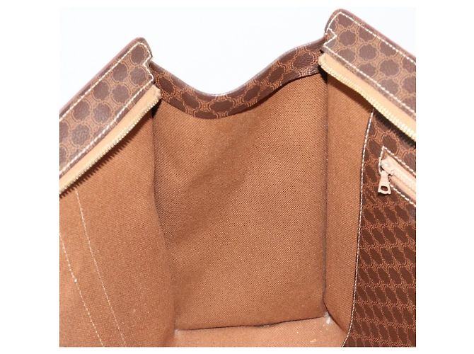 Céline CELINE Macadam Canvas Tote Bag PVC Leder Braun Gold Authentisch ep14781 Golden - Ansicht 21