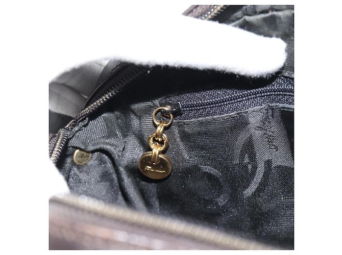 Borsa a tracolla Salvatore Ferragamo Vala in pelle marrone oro Auth ka4659 D'oro - vista 19