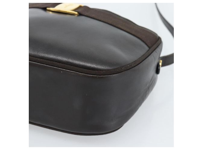Borsa a tracolla Salvatore Ferragamo Vala in pelle marrone oro Auth ka4659 D'oro - vista 9