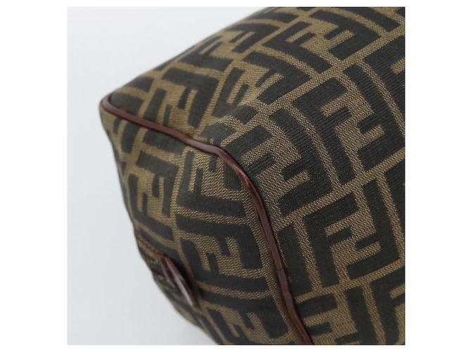 Clutch FENDI in tela Zucca Nero Marrone Auth bs35551 - vista 16