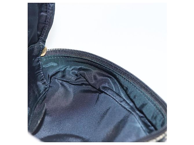 Christian Dior Trotter Canvas Saddle Pouch Navy Gold Auth 184973A Golden Marineblau - Ansicht 18