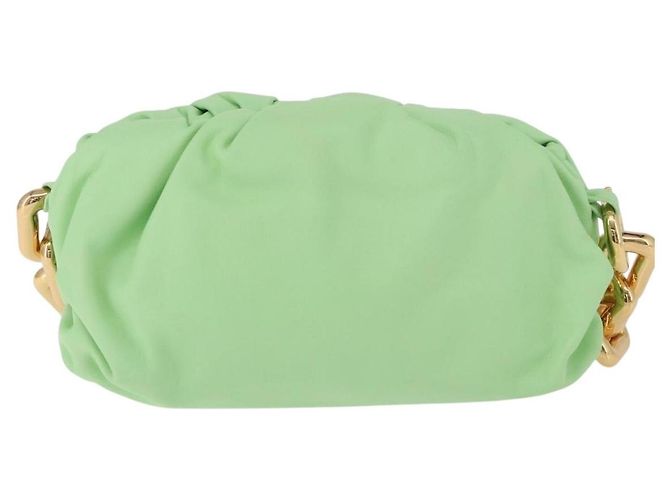 BOTTEGA VENETA Borsa a Spalla The Chain Pouch in Pelle Verde Oro Auth 185412SAM D'oro - vista 13