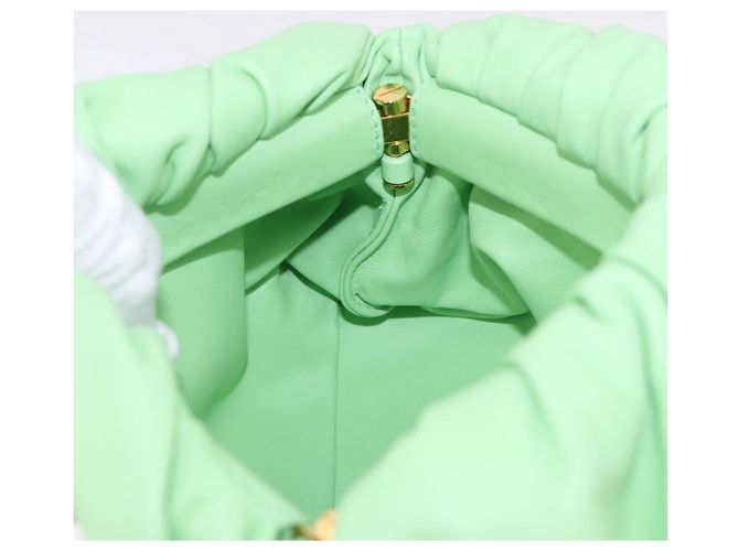 BOTTEGA VENETA Borsa a Spalla The Chain Pouch in Pelle Verde Oro Auth 185412SAM D'oro - vista 18