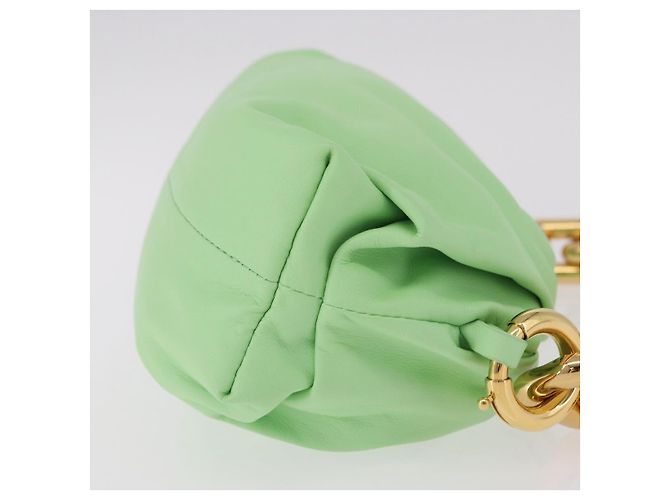 BOTTEGA VENETA Borsa a Spalla The Chain Pouch in Pelle Verde Oro Auth 185412SAM D'oro - vista 3