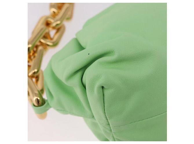 BOTTEGA VENETA Borsa a Spalla The Chain Pouch in Pelle Verde Oro Auth 185412SAM D'oro - vista 9