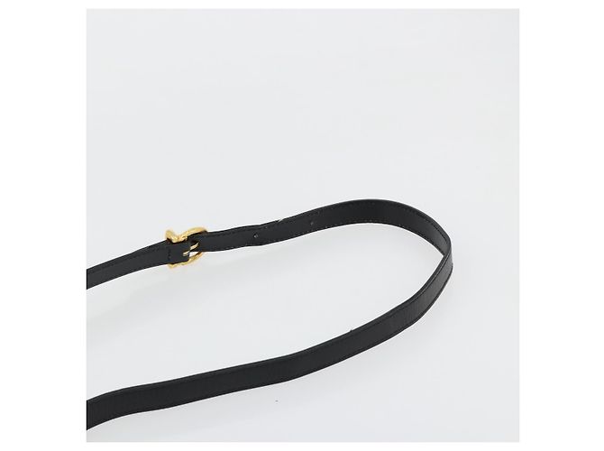 Bolso Salvatore Ferragamo Gancini de Cuero 2way Negro Oro Auth BA13314 Dorado - vista 15