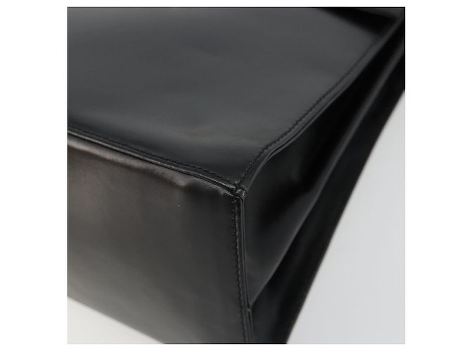 Bolso Salvatore Ferragamo Gancini de Cuero 2way Negro Oro Auth BA13314 Dorado - vista 16