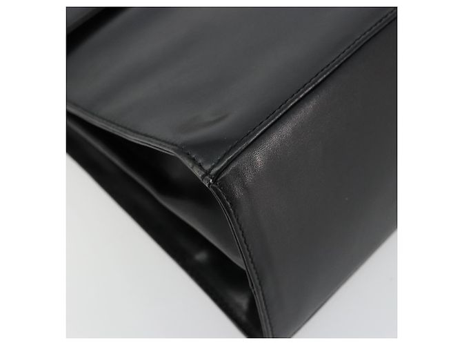 Bolso Salvatore Ferragamo Gancini de Cuero 2way Negro Oro Auth BA13314 Dorado - vista 17