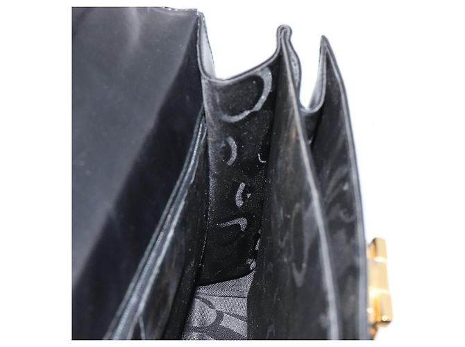 Bolso Salvatore Ferragamo Gancini de Cuero 2way Negro Oro Auth BA13314 Dorado - vista 20