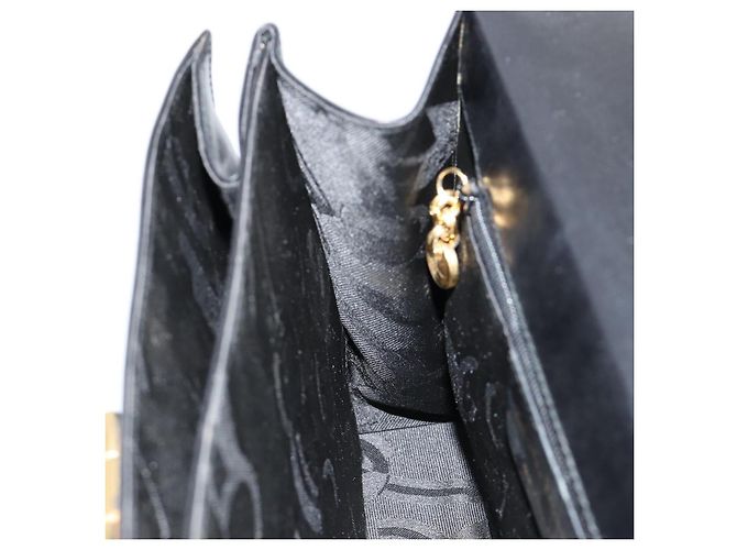 Bolso Salvatore Ferragamo Gancini de Cuero 2way Negro Oro Auth BA13314 Dorado - vista 21