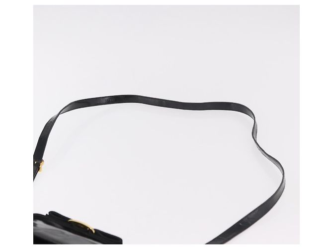 Borsa a tracolla Salvatore Ferragamo Vala in pelle vernice 2way Nero Oro Auth 185471 - vista 15