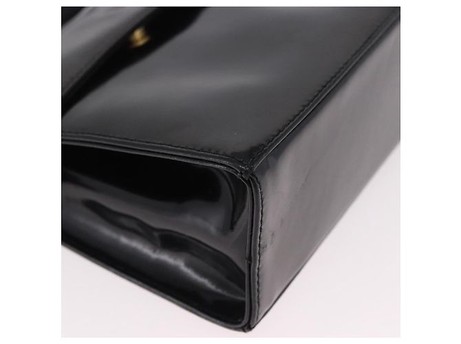 Borsa a tracolla Salvatore Ferragamo Vala in pelle vernice 2way Nero Oro Auth 185471 - vista 16
