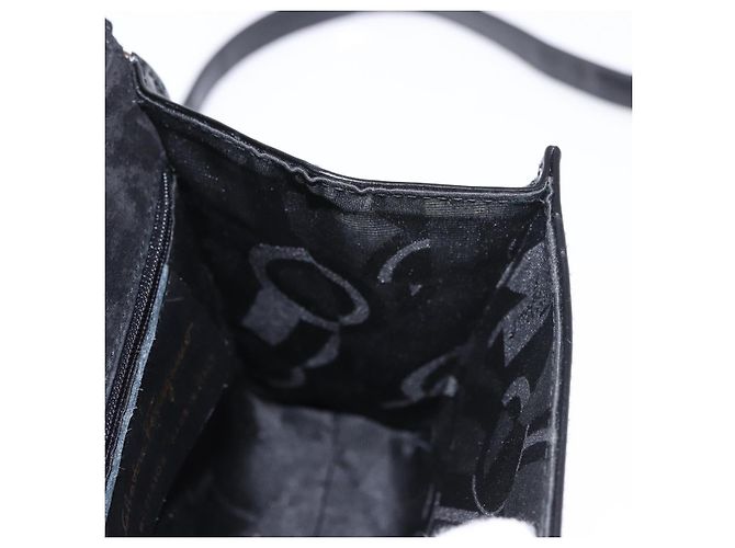 Borsa a tracolla Salvatore Ferragamo Vala in pelle vernice 2way Nero Oro Auth 185471 - vista 21