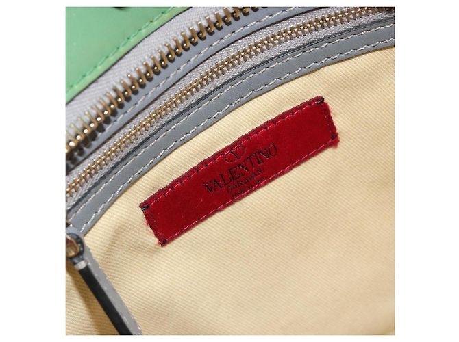 Borsa Tote VALENTINO Studs in pelle 2way Rosso Oro Auth BA13391A D'oro - vista 22
