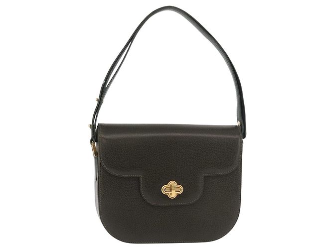 BALLY Schultertasche Leder Grün Gold Auth 185005 Golden - Ansicht 13