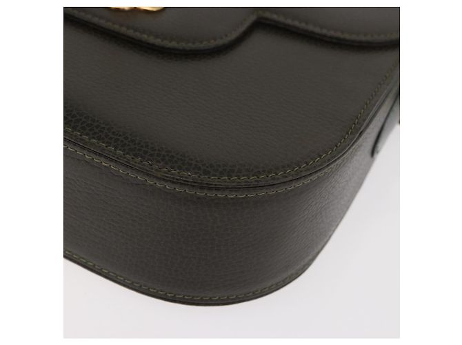 BALLY Schultertasche Leder Grün Gold Auth 185005 Golden - Ansicht 16