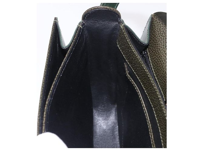 BALLY Schultertasche Leder Grün Gold Auth 185005 Golden - Ansicht 21
